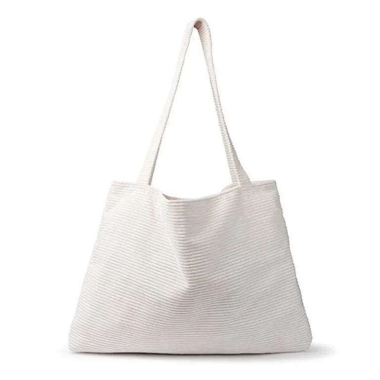 Sac cabas Miffy en velours côtelé blanc crème<Peluches Miffy & Snoopy Outlet