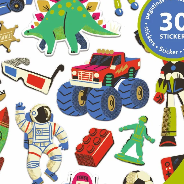 Stickers en volume 'Retro toys' 9263<Djeco Best Sale
