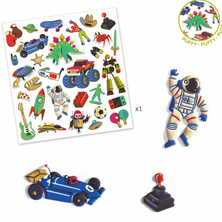 Stickers en volume 'Retro toys' 9263<Djeco Best Sale