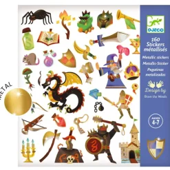 Stickers métallisés "Médiéval fantastique" 9277<Djeco Cheap