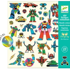 Stickers métallisés "Robots" 9276<Djeco Fashion