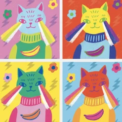 Stickers "Totally pop" 9371 inspired by Andy Warhol<Djeco Hot