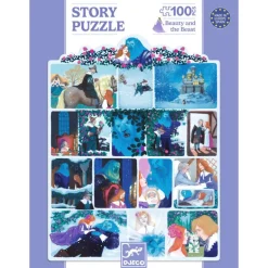 Story puzzle La Belle et la Bête 100 pcs 7055<Djeco Sale
