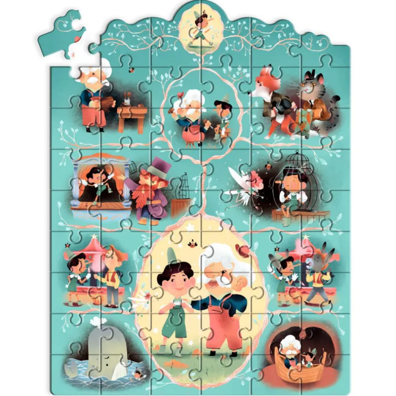 Story puzzle Pinocchio 54 pcs 7052<Djeco Online