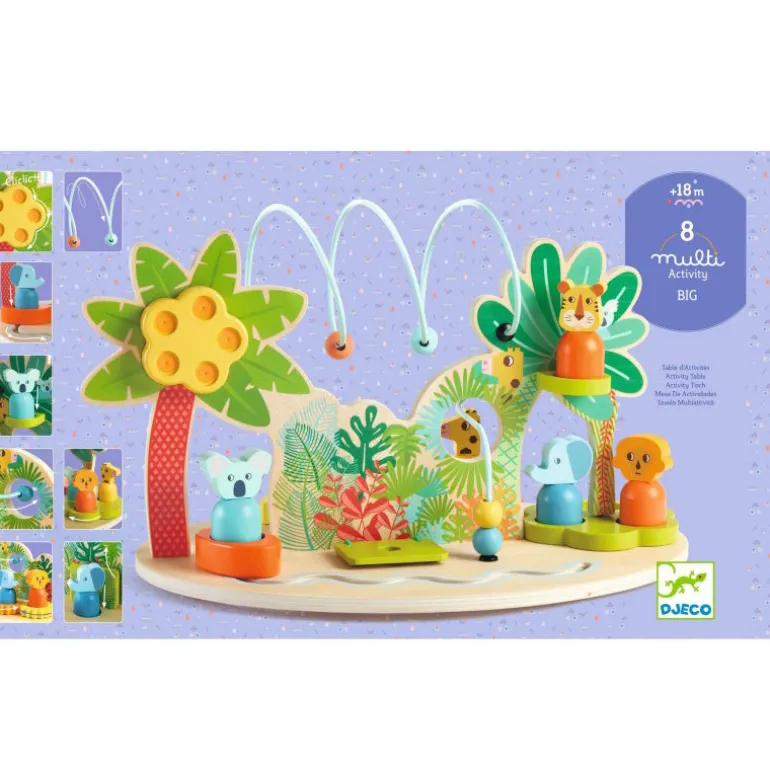 Table d'activités "Multi Big" - Jouet d'éveil en bois 6294<Djeco Store