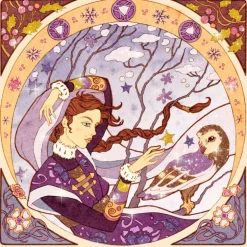 Tableaux à pailleter "Divines" 9383 inspired by Alfons Mucha<Djeco Sale