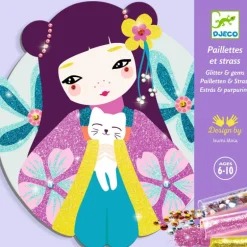 Tableaux à paillettes et strass "Onnanoko" 9523<Djeco New