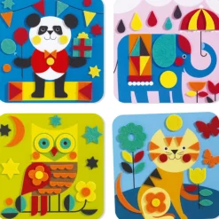 Tableaux de feutrine 'Douces créatures' 9863<Djeco Fashion