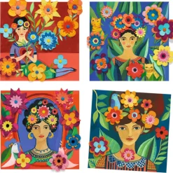 Tableaux de fleurs en papier "Coyoacàn" 9385 inspired by Frida Kahlo<Djeco Shop