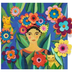 Tableaux de fleurs en papier "Coyoacàn" 9385 inspired by Frida Kahlo<Djeco Shop