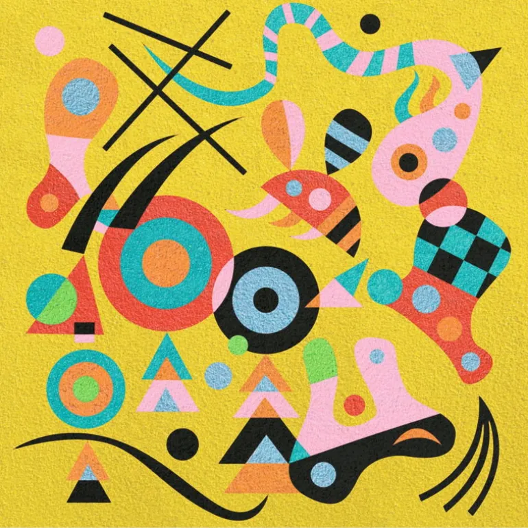 Tableaux de sable "Abstractions" 9382 inspired by Vassily Kandinsky<Djeco Shop
