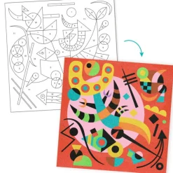 Tableaux de sable "Abstractions" 9382 inspired by Vassily Kandinsky<Djeco Shop