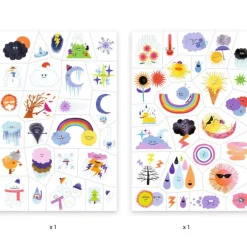 Tatouages 'Emojis météo' 9613<Djeco Clearance