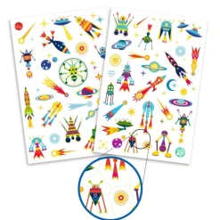Tatouages phosphorescents 'Space oddity' 9590<Djeco Shop