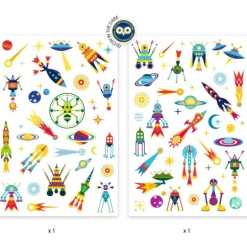Tatouages phosphorescents 'Space oddity' 9590<Djeco Shop