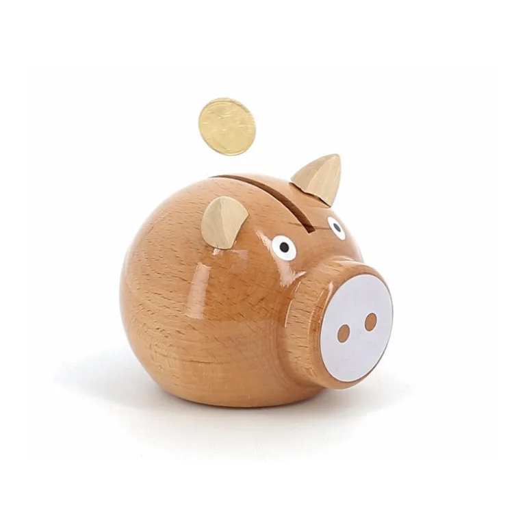 Tirelire cochon 'bois naturel' 5129<VILAC Outlet