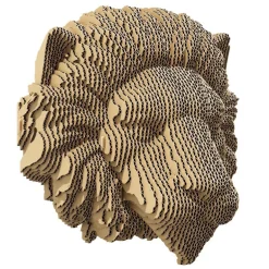 Trophée mural décoratif - Sculpture 3D en carton - Lion - Wall puzzle<Cartonic Flash Sale