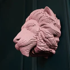 Trophée mural décoratif - Sculpture 3D en carton - Lion - Wall puzzle<Cartonic Flash Sale