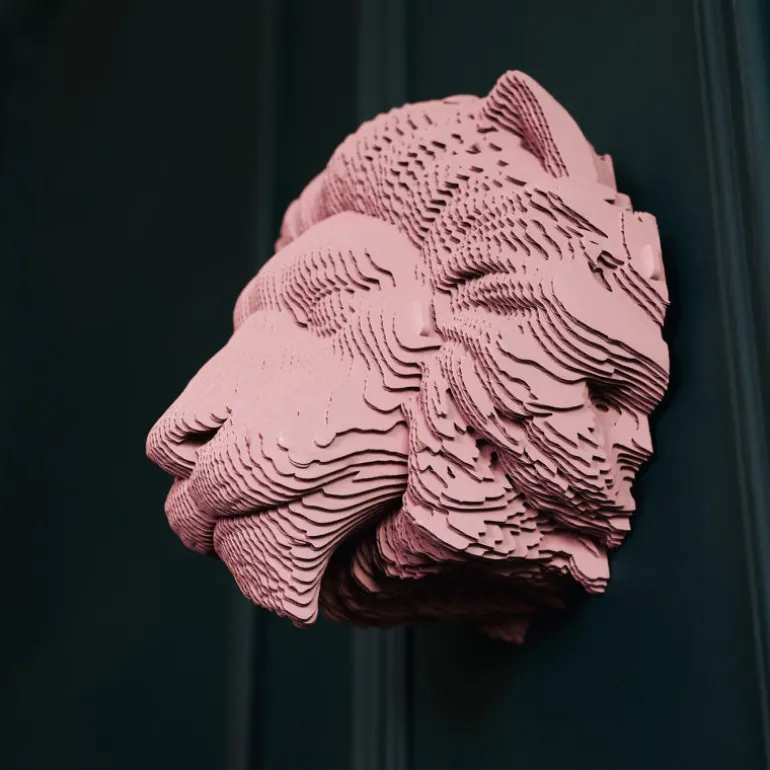 Trophée mural décoratif - Sculpture 3D en carton - Lion - Wall puzzle<Cartonic Flash Sale