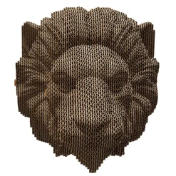 Trophée mural décoratif - Sculpture 3D en carton - Lion - Wall puzzle<Cartonic Flash Sale