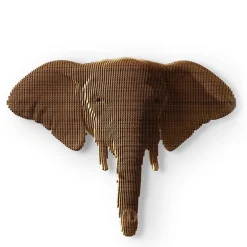Trophée mural décoratif - Sculpture 3D en carton - Eléphant - Wall puzzle<Cartonic Fashion