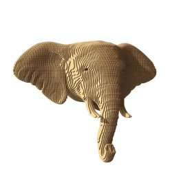 Trophée mural décoratif - Sculpture 3D en carton - Eléphant - Wall puzzle<Cartonic Fashion