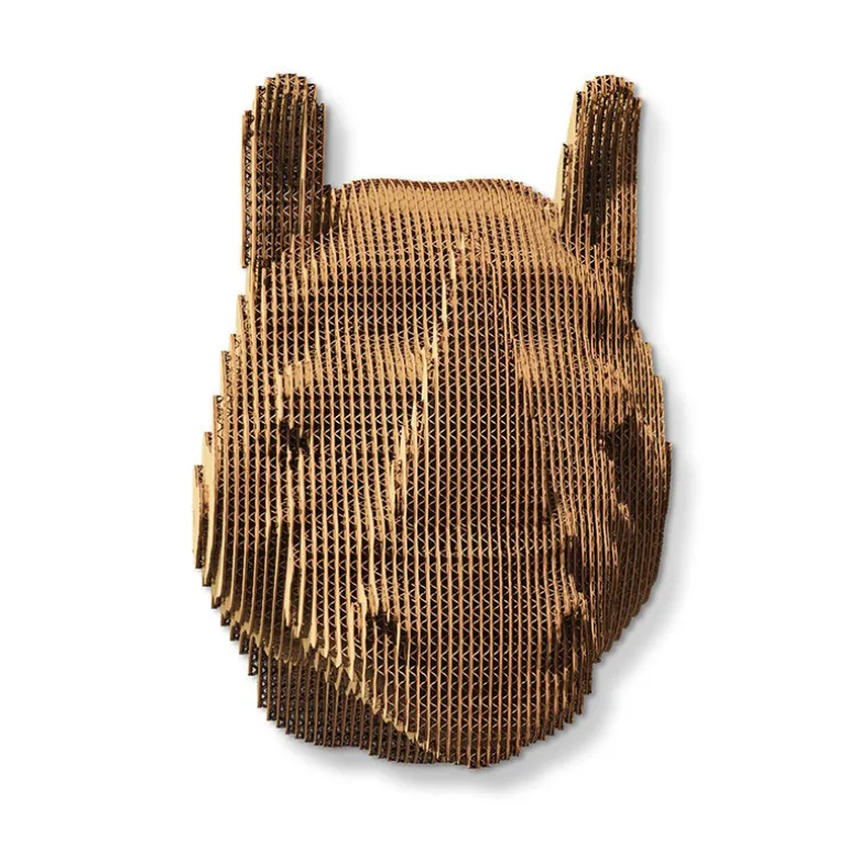 Trophée mural décoratif - Sculpture 3D en carton - Rhinocéros - Wall puzzle<Cartonic Discount