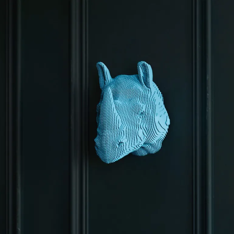 Trophée mural décoratif - Sculpture 3D en carton - Rhinocéros - Wall puzzle<Cartonic Discount