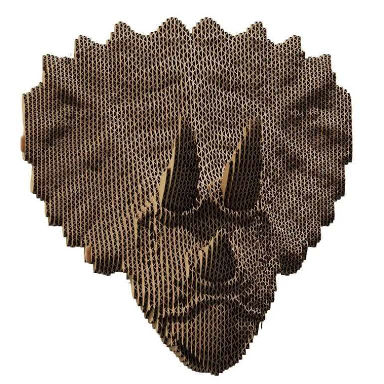 Trophée mural décoratif - Sculpture 3D en carton - Tricératops - Wall puzzle<Cartonic Clearance
