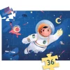 Un astronaute dans la lune, puzzle 36 pcs silhouette 7301<Djeco Sale
