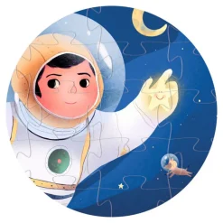 Un astronaute dans la lune, puzzle 36 pcs silhouette 7301<Djeco Sale