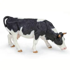 Vache noire et blanche broutant, 51150<Papo Hot