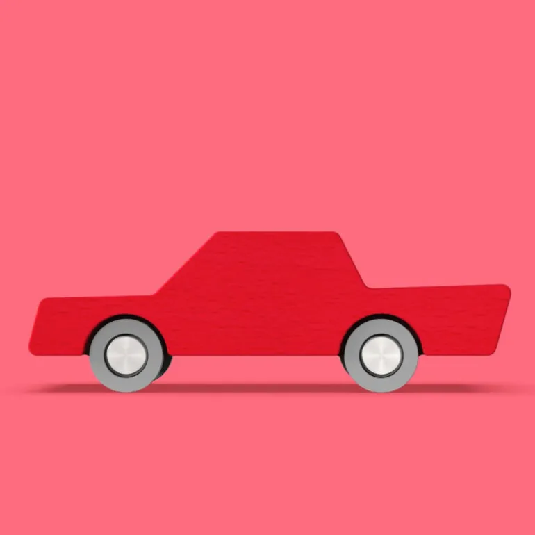 Voiture en bois Waytoplay rouge "Back and Forth"<Waytoplay Toys Best Sale