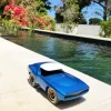 Voiture Fastback bleu métallisé<Playforever New