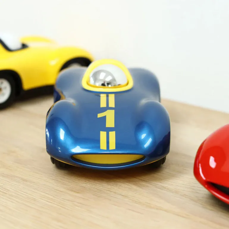 Voiture Le Mans bleue et jaune 'SPEEDY'<Playforever Cheap